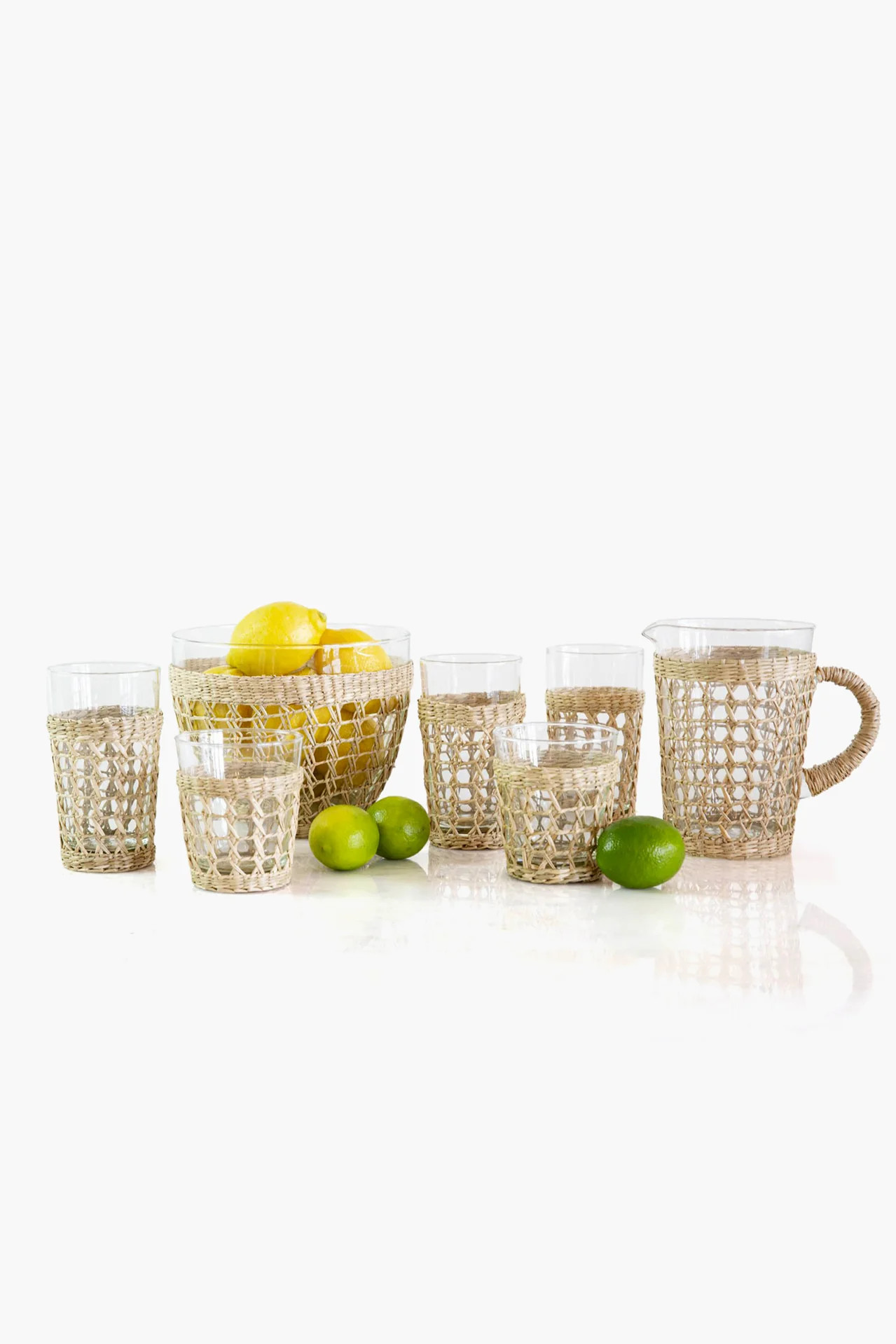 Seagrass Cage Wide Tumbler Set of 6 | Tuckernuck (US)