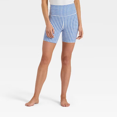 Women's Everyday Soft Ultra High-Rise Bike Shorts 6" - All In Motion™ Royal Blue M | Target