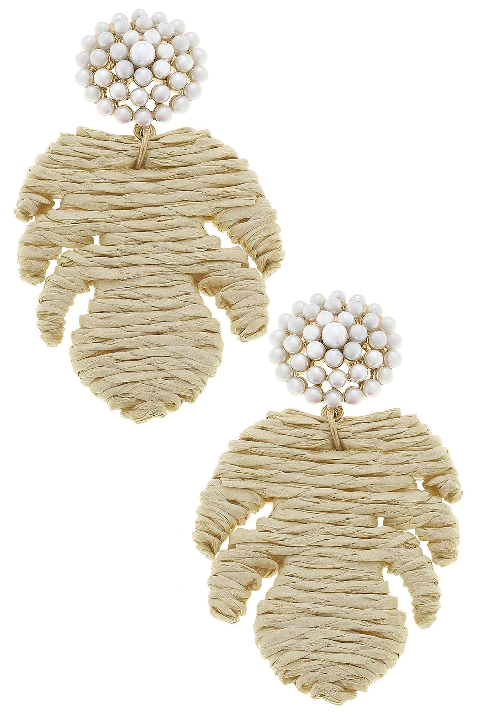 Natalie Raffia Monstera Leaf Statement Earrings | Verishop