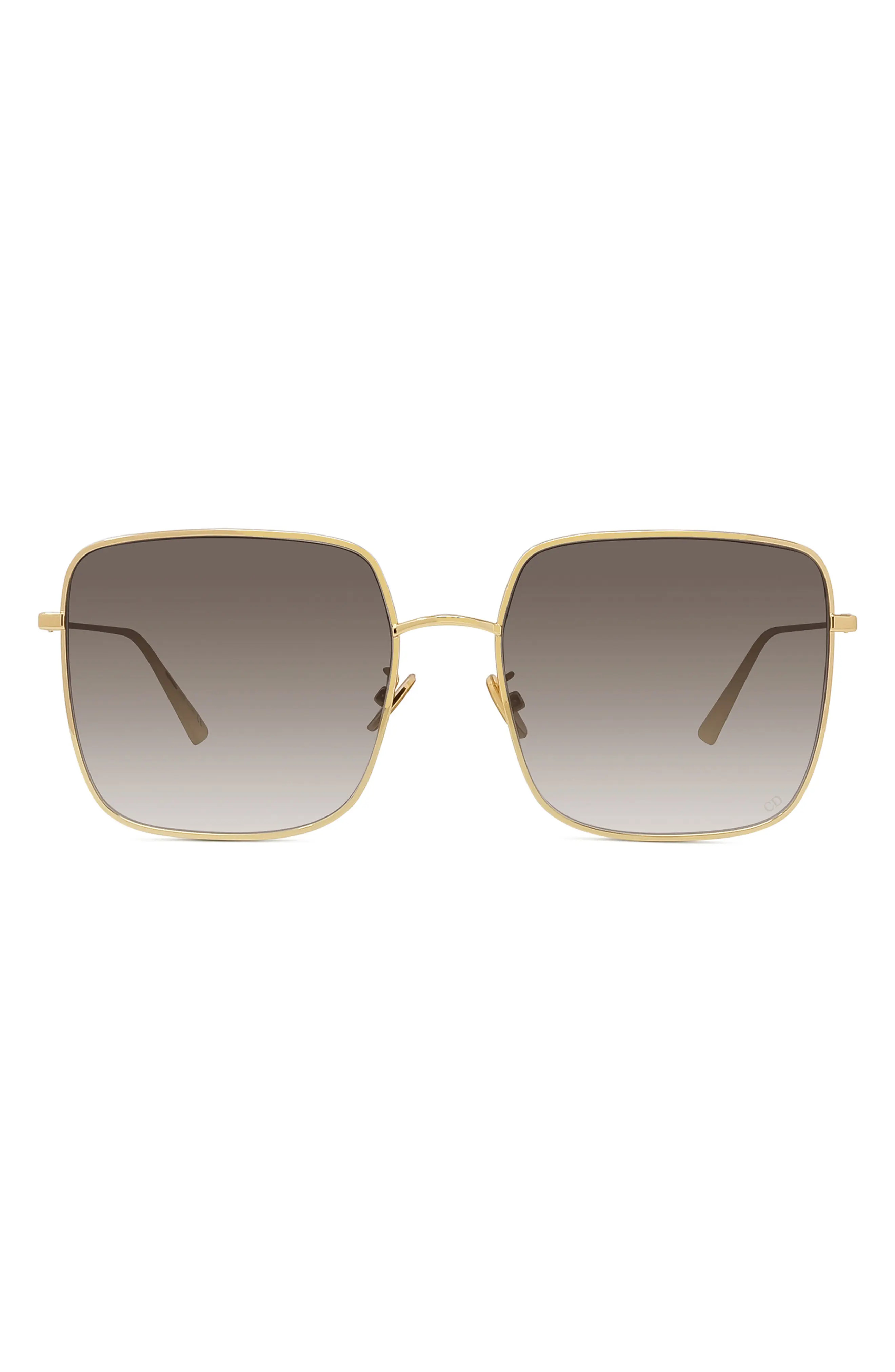 Women's Dior Steillaire 59mm Square Sunglasses - Endura Gold/ Grey | Nordstrom