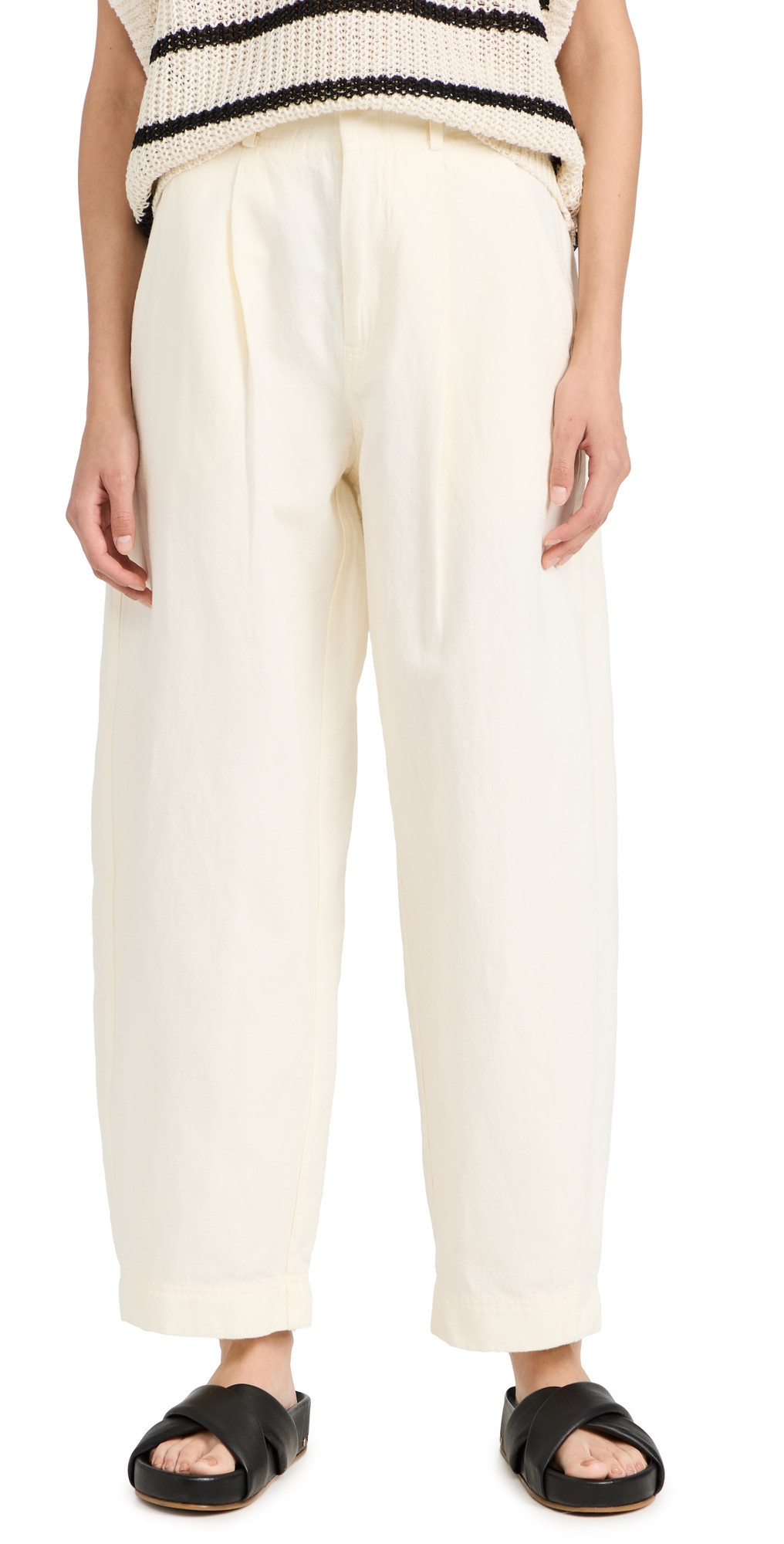 Apiece Apart Bari Crop Trousers Cream 8 | Shopbop