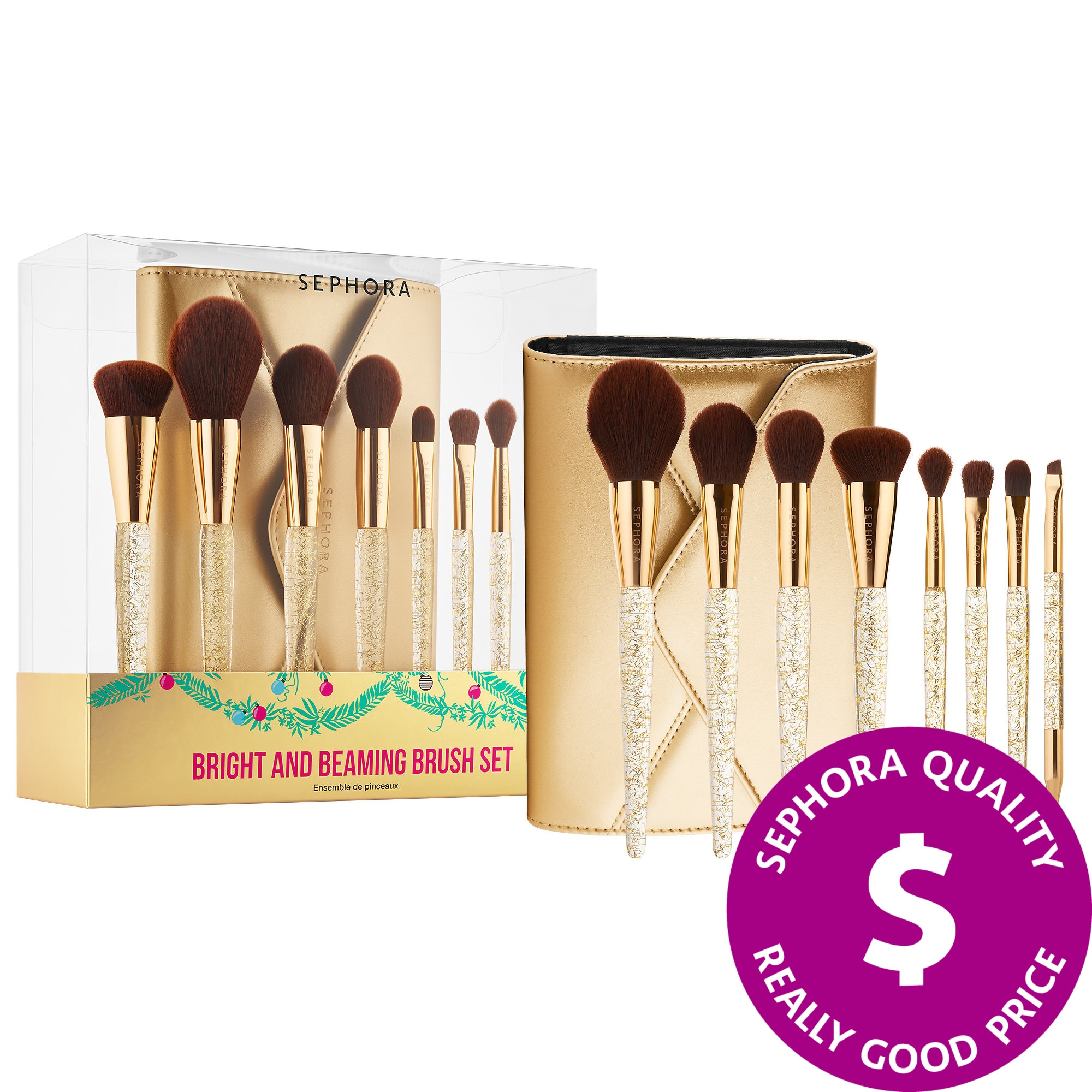 SEPHORA COLLECTION Bright and Beaming 8 Piece Brush Set | Sephora (US)