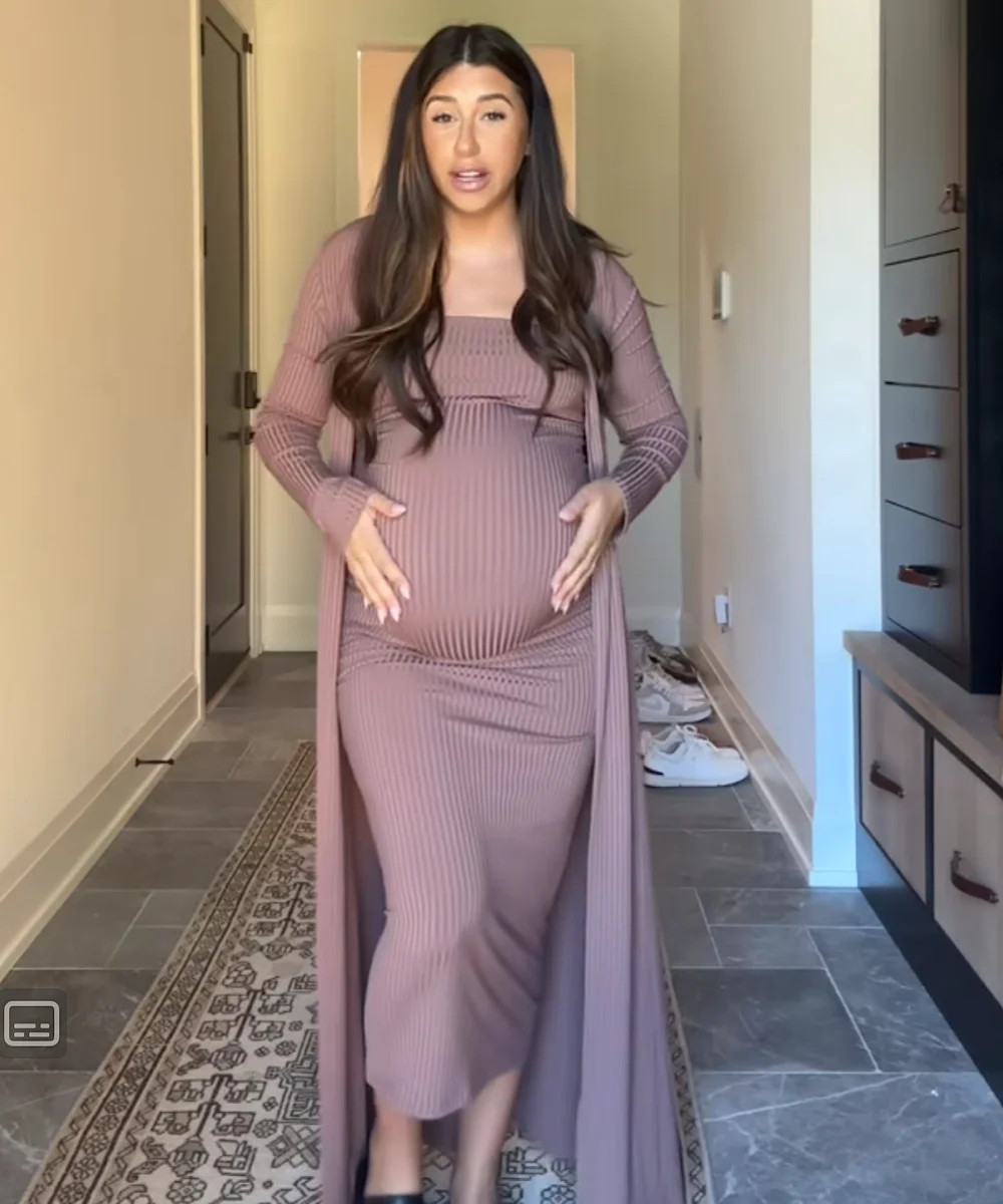 The Bodycon Dress & Duster Set - Mocha | Bump City Nashville