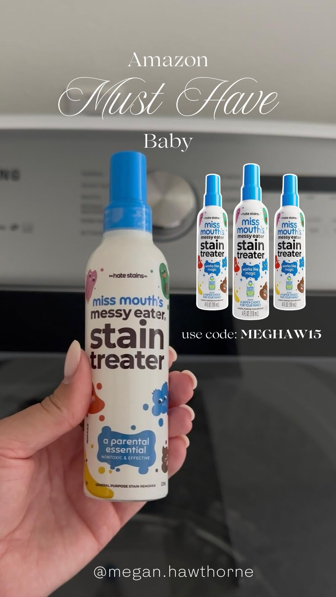 Messy baby? No problem! These stain removers are a must-have for laundry day. Highly effective and safe for your family! Use code: MEGHAW15 for 15% off! 

 #LTKmomlife #LTKBaby