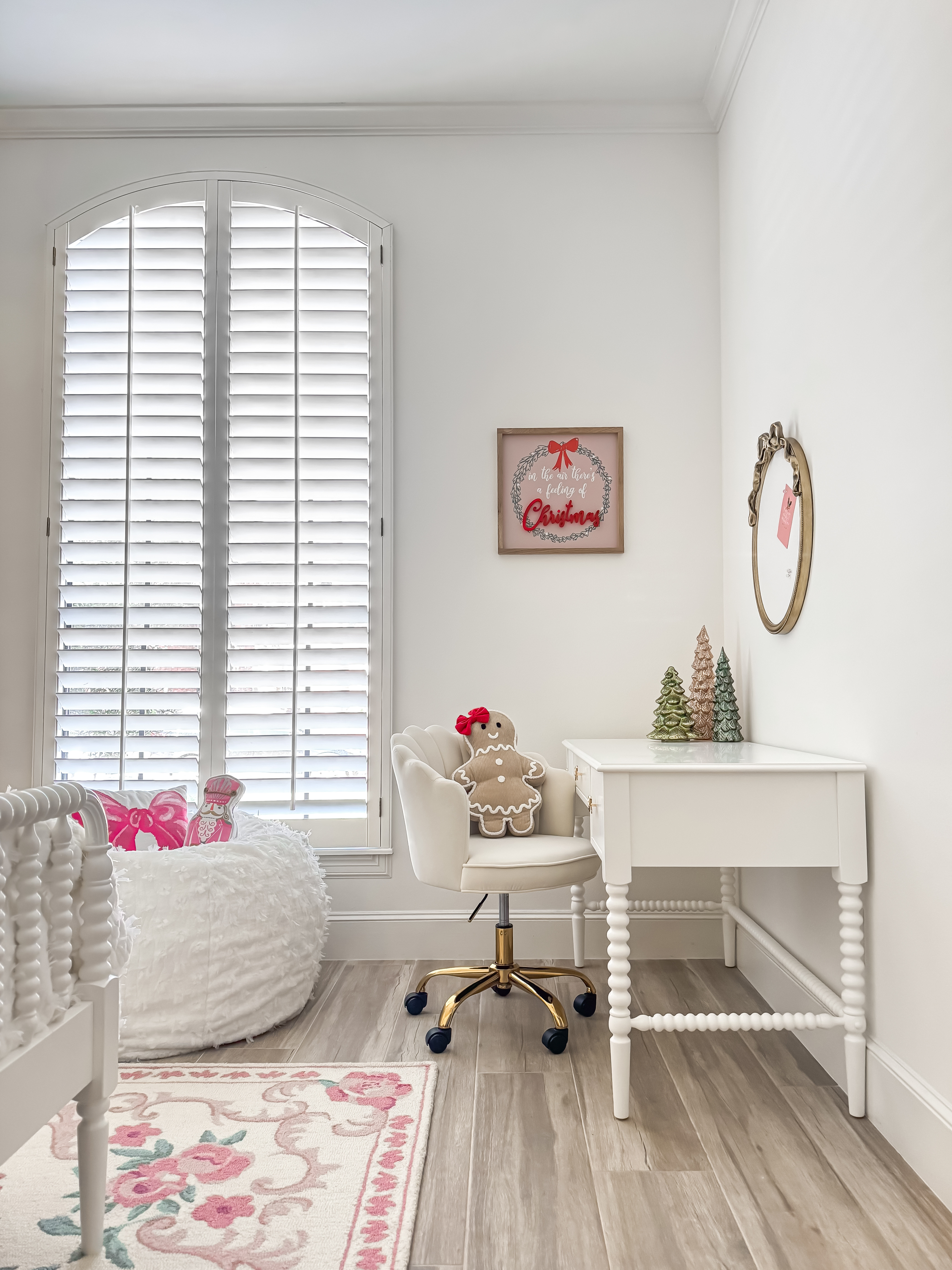 Pops of Christmas in my daughters bedroom from Pottery Barn Teen, Wayfair & Crate & Kids 

Sign is @opalplusolive on IG 

#LTKKids #LTKHoliday #LTKHome