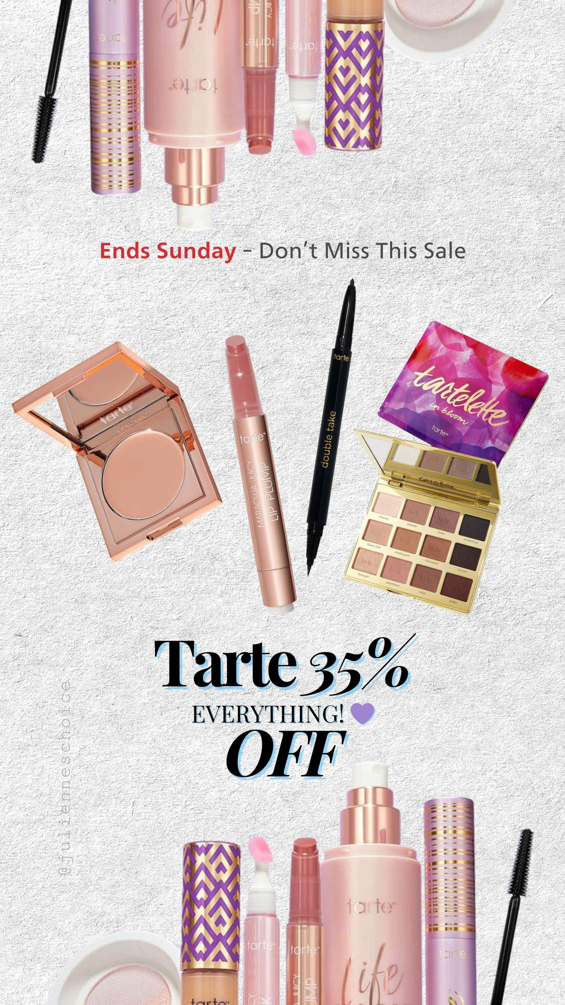 LTK Spring Sale deal: Tarte 35% off sitewide
+ free shipping
Ends 3/15 (in-app code)✨julienneschoice  

#BeautyDeals #LTKFinds
 

 #LTKSpringSale #LTKSaleAlert #LTKBeauty