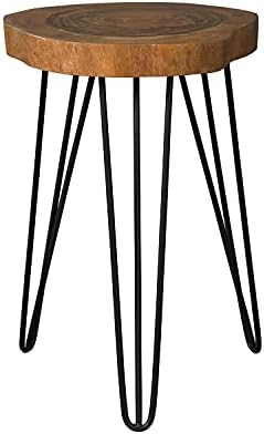 Signature Design by Ashley Eversboro Rustic Wood Accent Table with Hairpin Legs, 24 Inches, Brown... | Amazon (US)