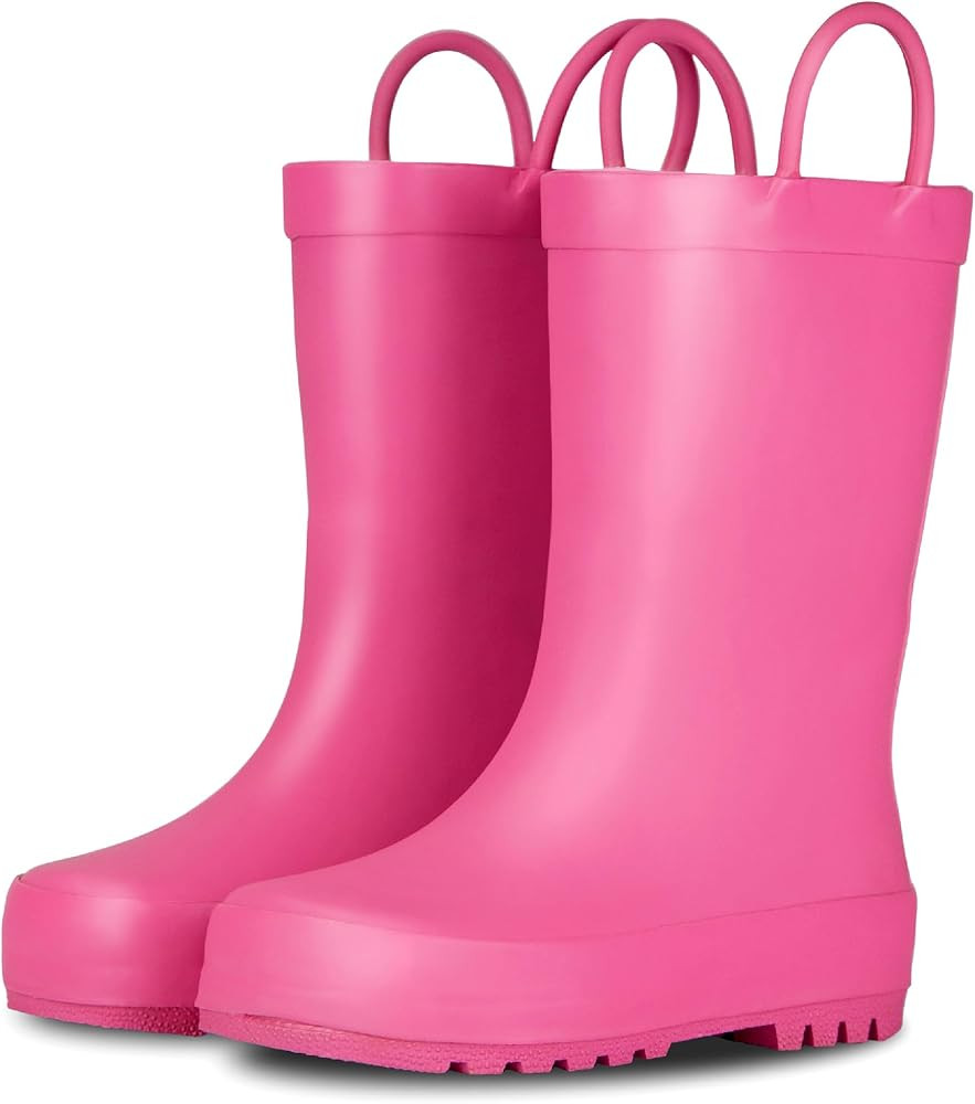Lone Cone Premium Natural Rubber Rain Boots for Toddlers and Kids with Solid Design | Amazon (US)