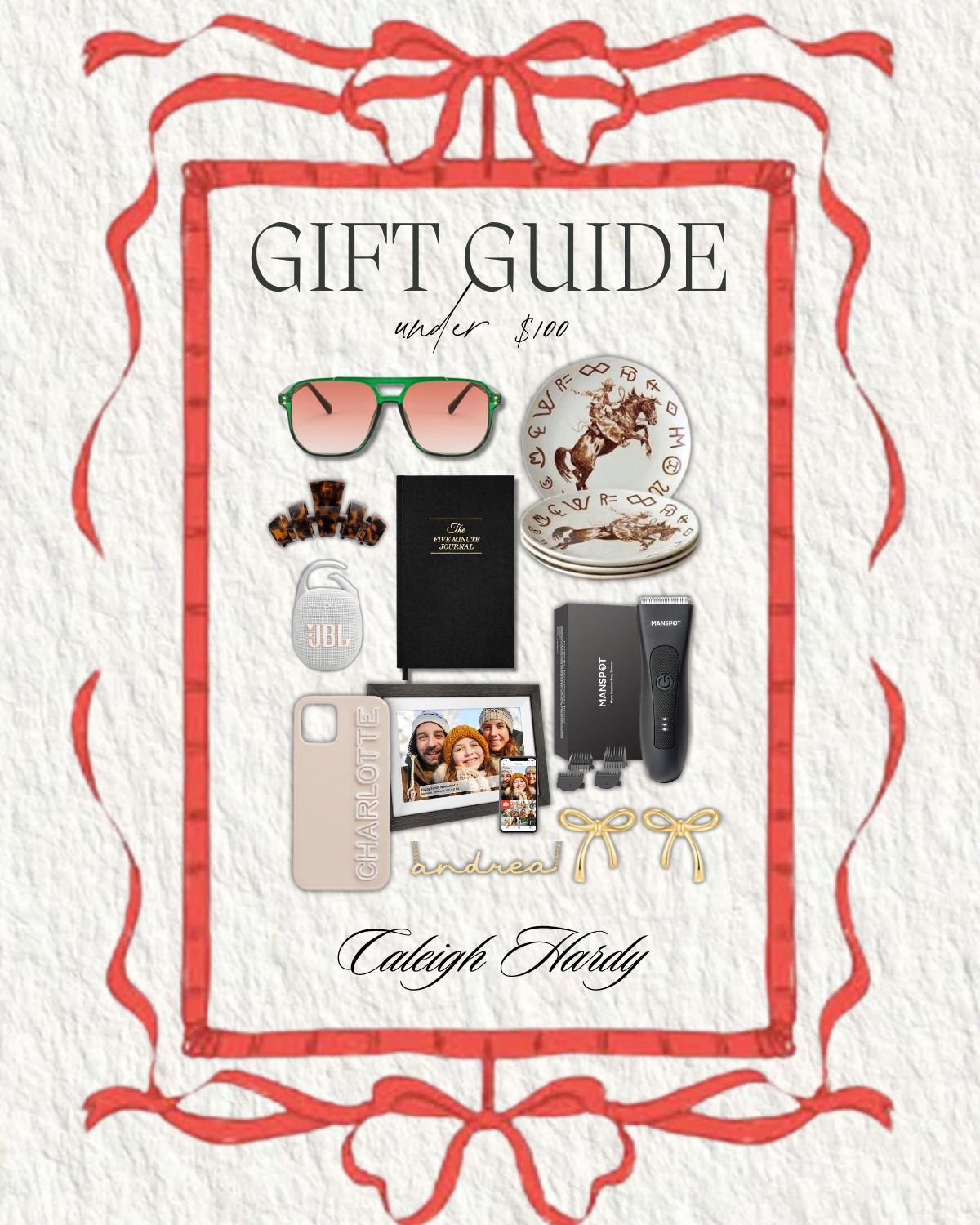 Gift Guide: under $100🎄

gift guide, gift guide for her, gift guide for him, under $100 gift guide, sunglasses, broncos plates, trimmer set, earrings, personalized name necklace, digital frame, phone case, Caleigh Hardy 

 #LTKCyberWeek #LTKGiftGuide #LTKHoliday