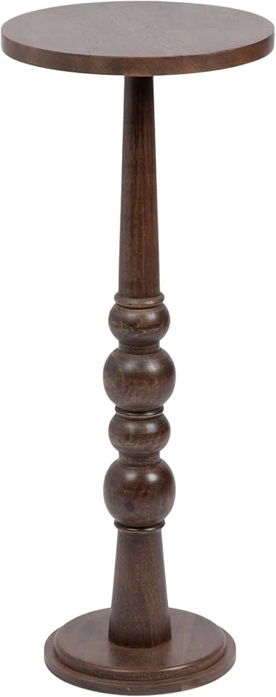 Kate and Laurel Wegner Traditional Wooden Round Drink Table, 12 x 12 x 30, Brown, Elegant and Dur... | Amazon (US)