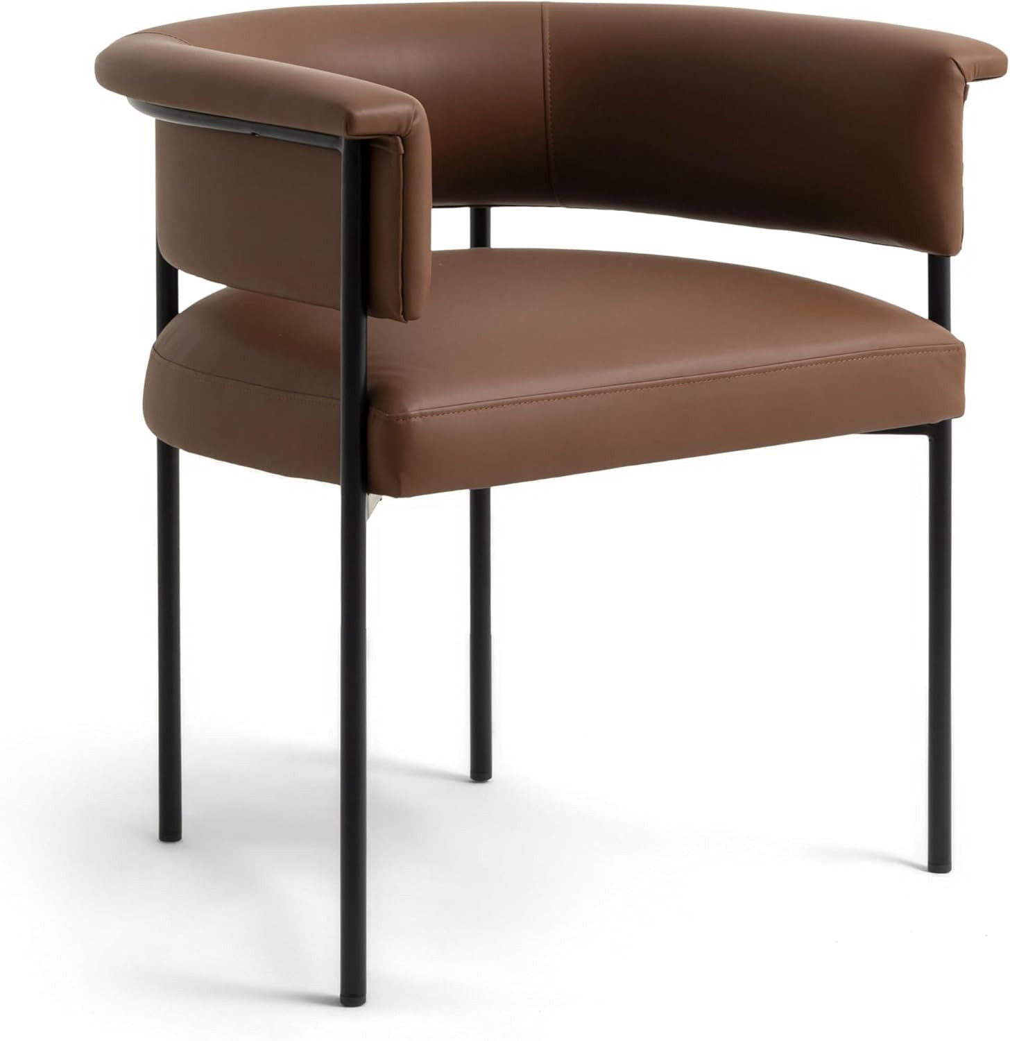 Tov Furniture Taylor Saddle Brown Performance Vegan Leather Dining Chair | Amazon (US)