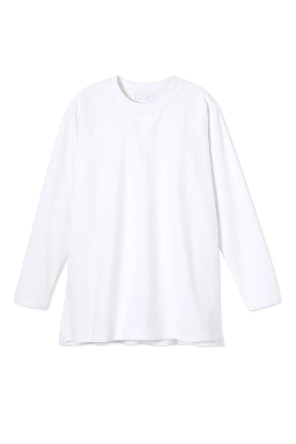 Sweatshirt Tunic in White | Lake Pajamas