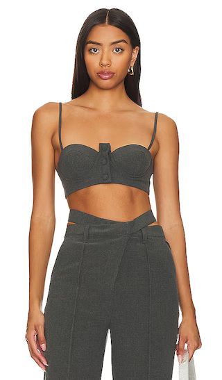 Lafayette Crop Top in Charcoal | Revolve Clothing (Global)