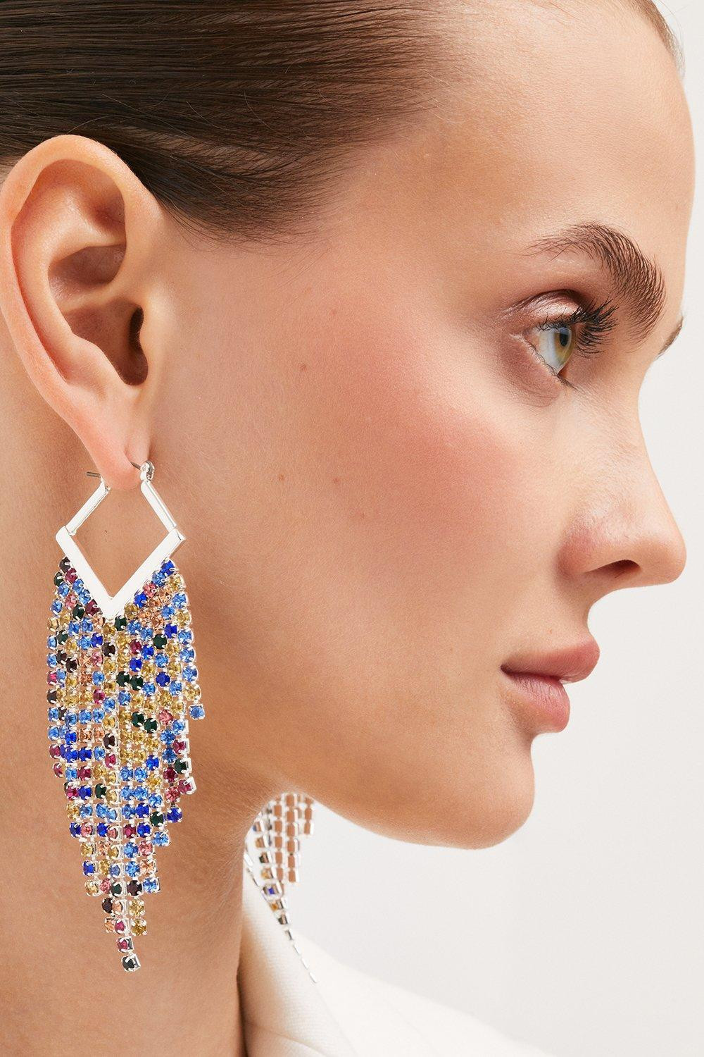 Diamante Drop Earring | Karen Millen US