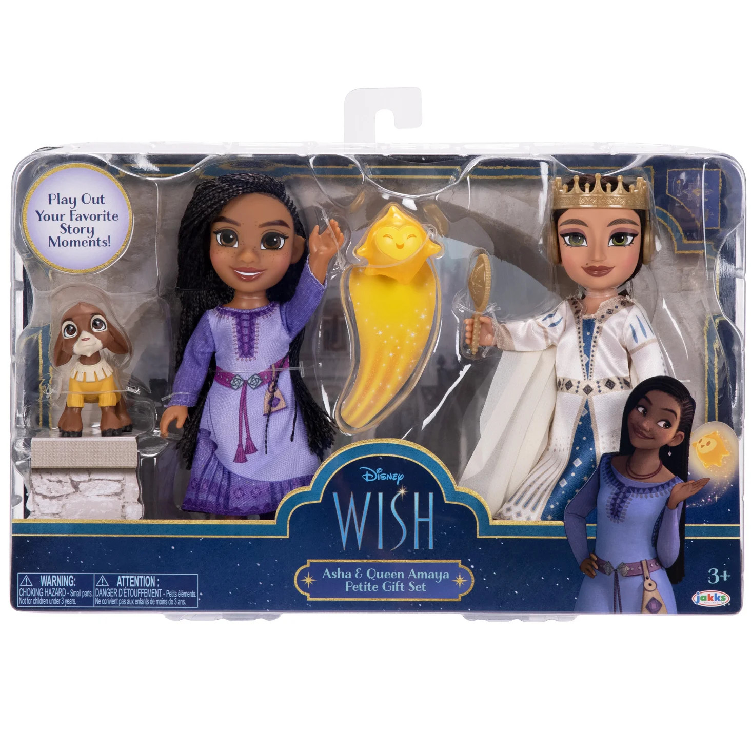 Disney Wish Asha & Queen Amaya 6 inch Petite Doll Gift Set | Walmart (US)
