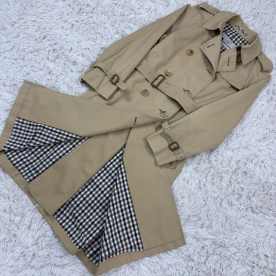 Aquascutum Trench Coat with Belt Beige Size M 110cm Length Stylish Design | eBay US