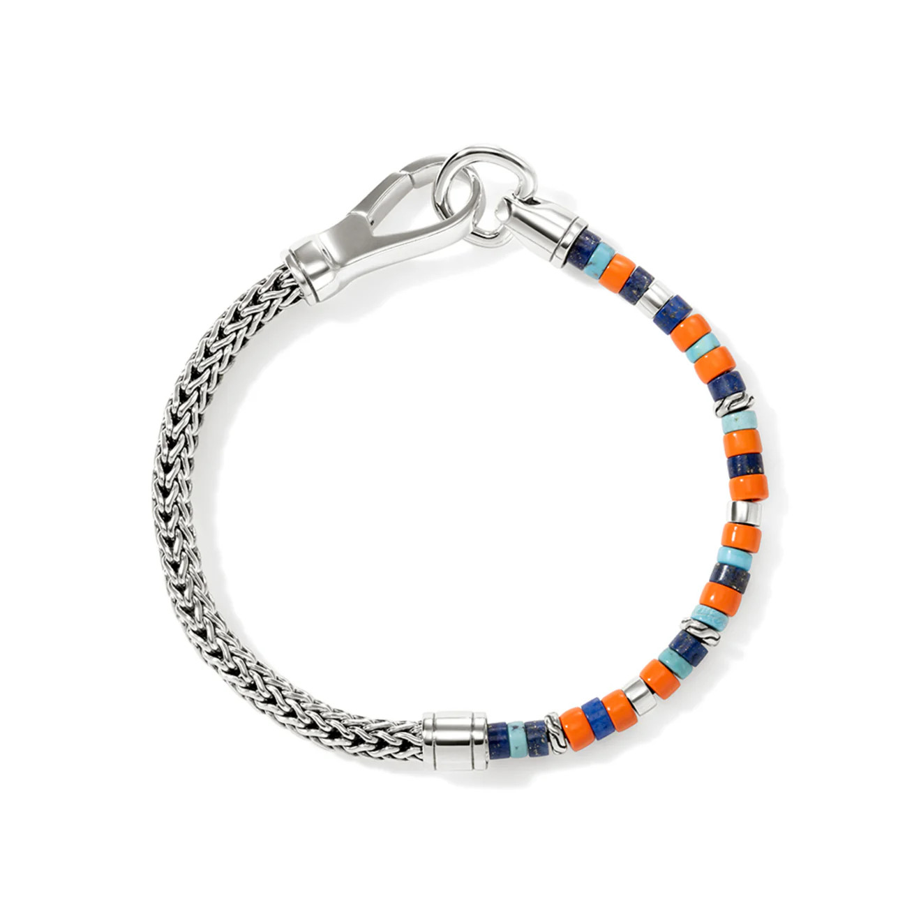 Heishi Chain Bracelet, Sterling Silver, Hardstones|BUS9012521ORLPZTQ | John Hardy