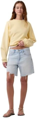 GAP Women's Loose Fit Denim Bermuda Short | Amazon (US)