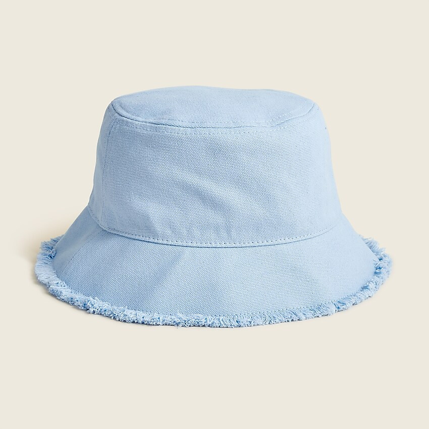 Canvas bucket hat with fringe | J. Crew US