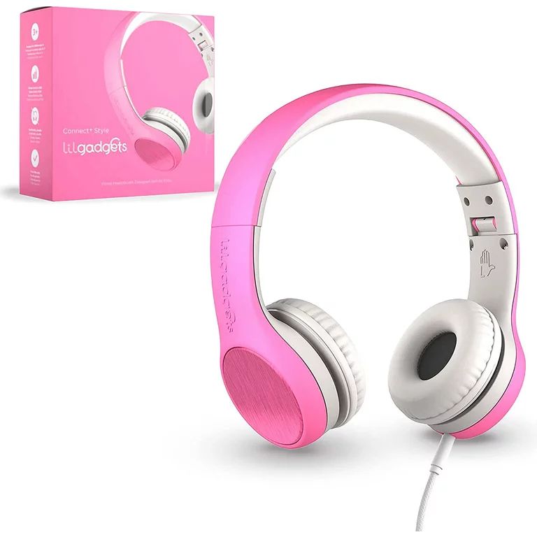 LilGadgets Connect+ Style Pink Premium Children's Wired Headphones with SharePort - Walmart.com | Walmart (US)