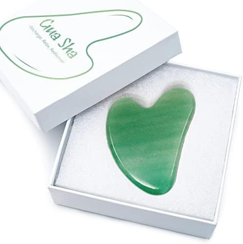 Gua Sha Facial Tool from BAIMEI for Self Care Made of Green Aventurine, Relieve Tensions and Reduce  | Amazon (US)