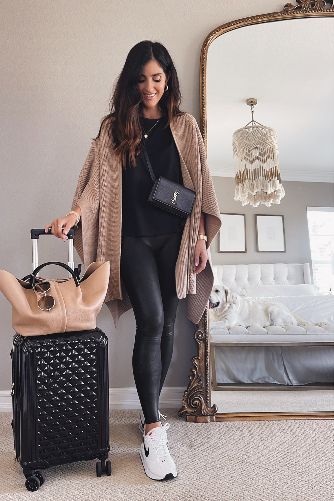 Back in stock! Go to travel style, airport outfit, fall look, faux leather leggings, StylinByAylin 

#LTKstyletip #LTKSeasonal #LTKunder100