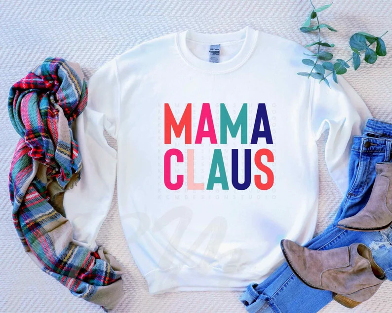 Mama Claus Crewneckmama Claus Sweatshirtmamasweatshirtmama - Etsy | Etsy (US)