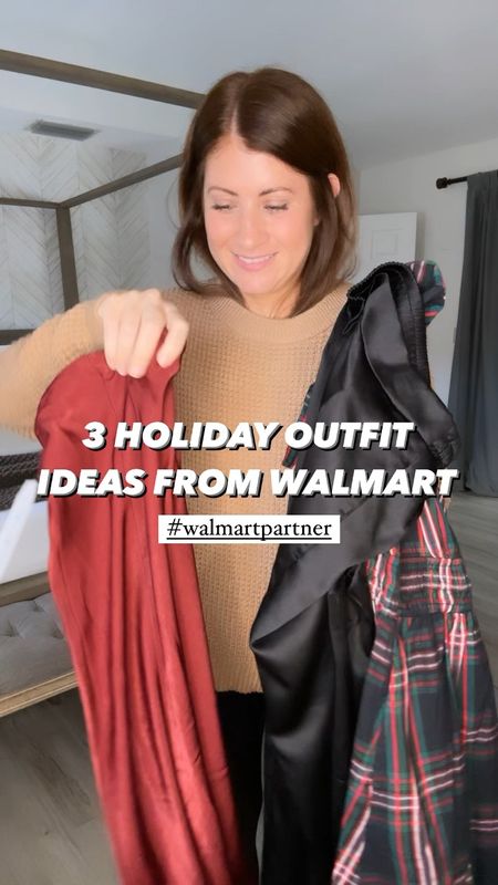 Partnering with Walmart to share 3 holiday outfit ideas! #walmartpartner Loving the colors, styled and fits of these affordable finds! 

Follow me for more affordable fashion finds and try ons! 

#walmartfashion @walmart @walmartfashion 

#LTKHoliday #LTKstyletip #LTKSeasonal