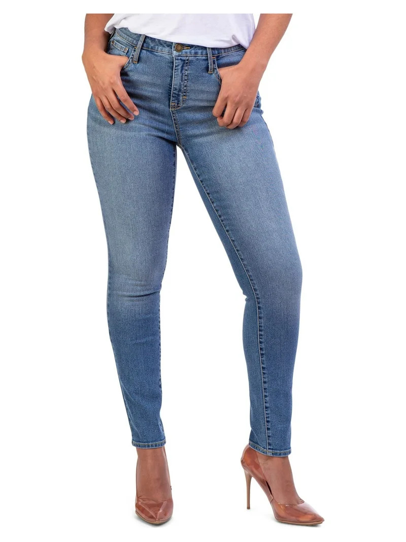 Jordache Women's and Women's Plus Essential High Rise Super Skinny Jean, Available in 28", 30" In... | Walmart (US)