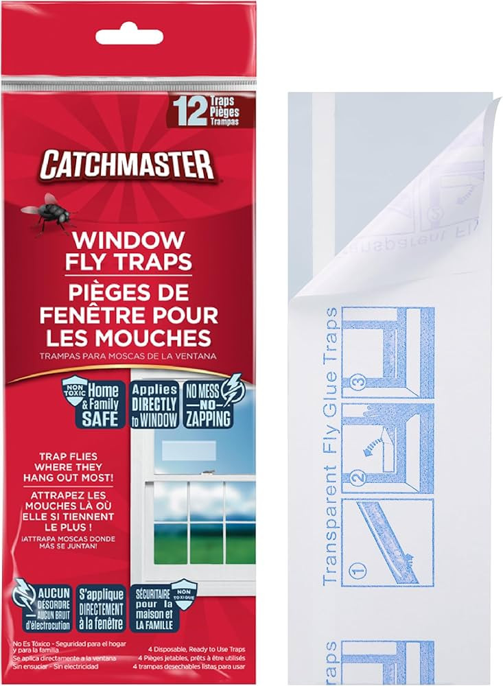 Window Fly Traps by Catchmaster - 12 Count, Ready to Use Indoors. Insect, Bugs, Fly & Fruit Fly G... | Amazon (US)