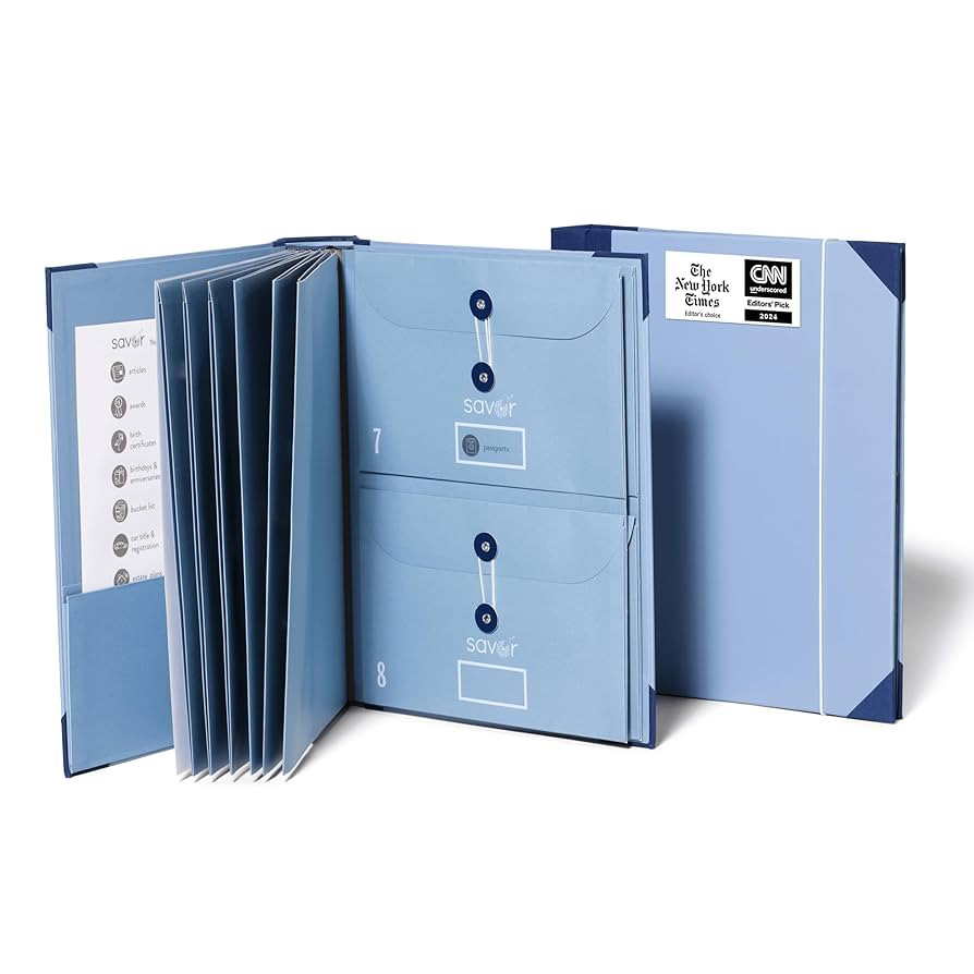 Savor | 2025 Edition The Folio™ Document Organizer | Custom Dyed Cloth-Bound Expanding File for... | Amazon (US)
