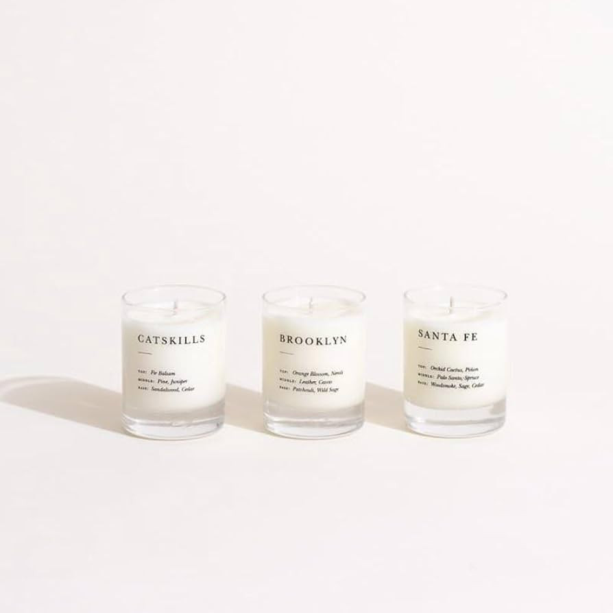 Brooklyn Candle Studio Votive Gift Set - Smoke & Woods - Luxury Scented Mini Candles, Vegan Soy W... | Amazon (US)