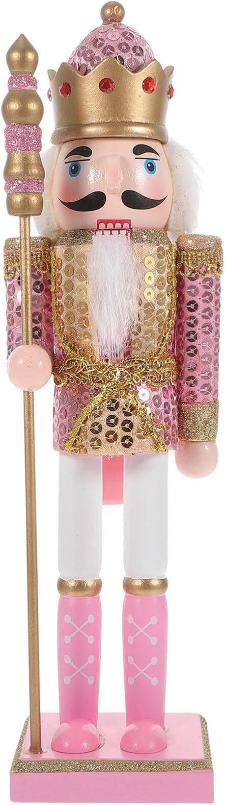Garneck Christmas Nutcracker Ornament, Gorgeous Nutcracker with Cane and Crown, Glitter Figures S... | Amazon (CA)
