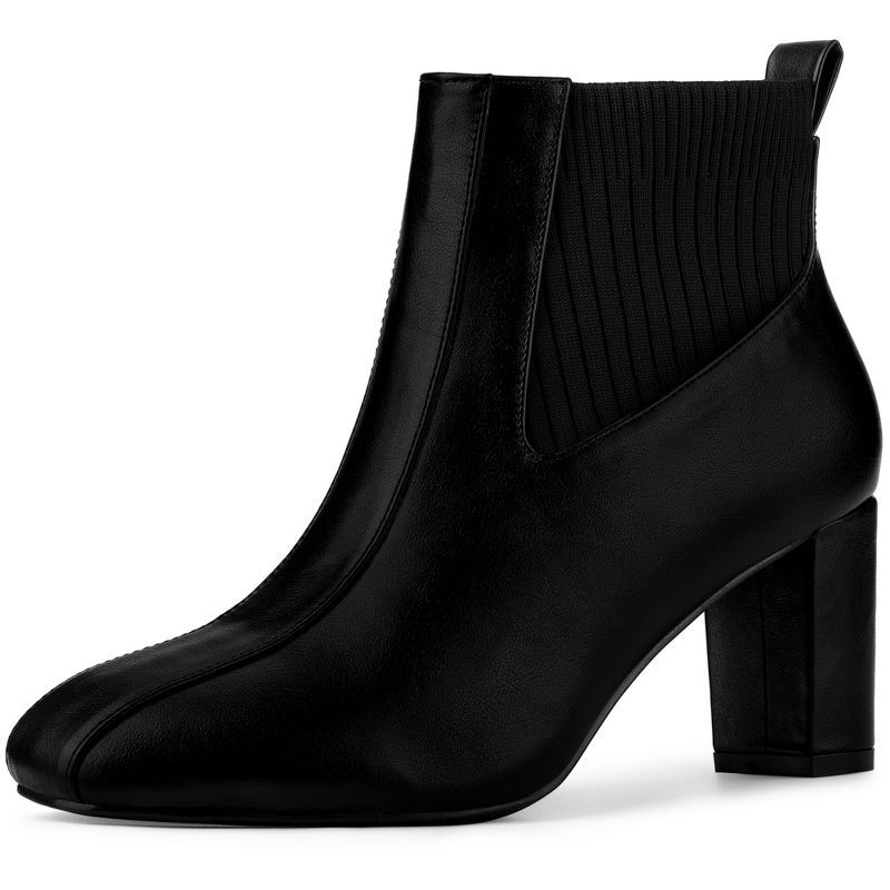 Allegra K Women's Square Toe Block Heels Chelsea Boots | Target
