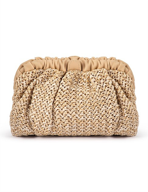 Olga Berg Amalia Petite Gathered Clutch | David Jones | David Jones (Australia & New Zealand)