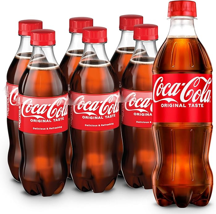 Coca-Cola Soda Soft Drinks, 16.9 fl oz Bottles, 6 Pack - Classic Cola Soft Drink Pack | Amazon (US)