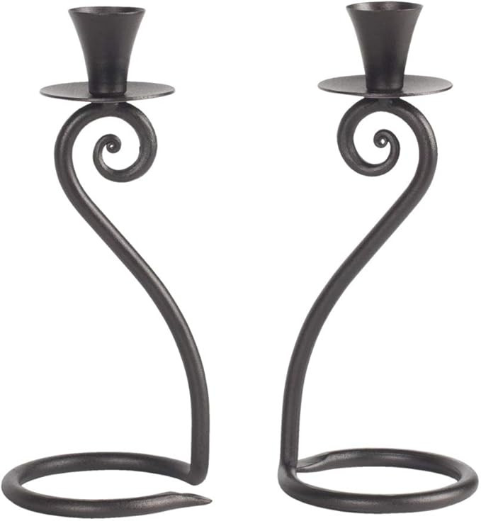 RTZEN Decorative Taper Candle Holders - Modern Wrought Iron Heart Shaped Large Farmhouse Candlest... | Amazon (US)