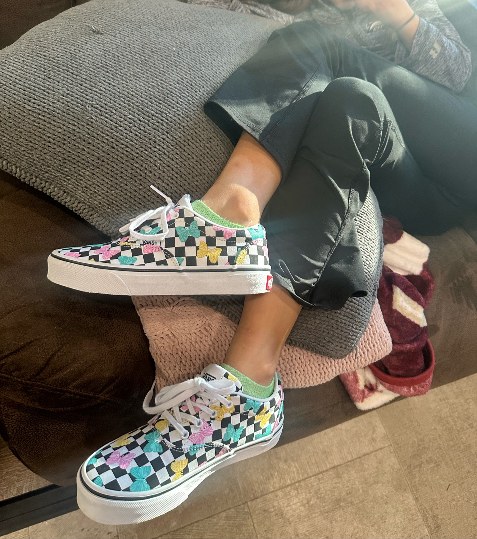 Vans Sneakers for girls
Obsessed with this fun print! Checkers with colorful but subtle butterflies! 

#LTKkids