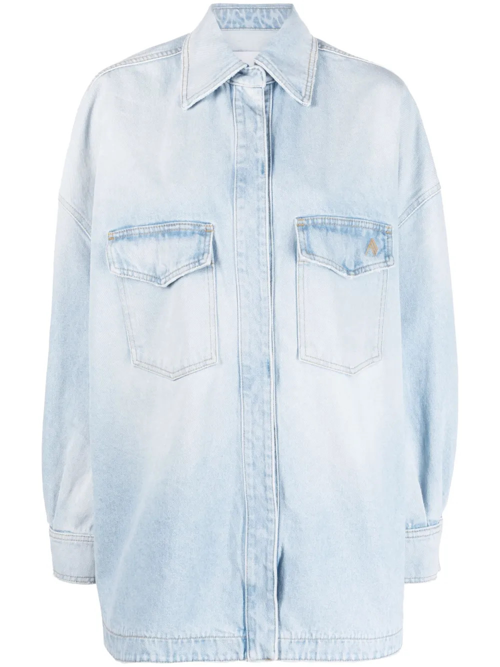 The Attico Denim Shirt Jacket - Farfetch | Farfetch Global