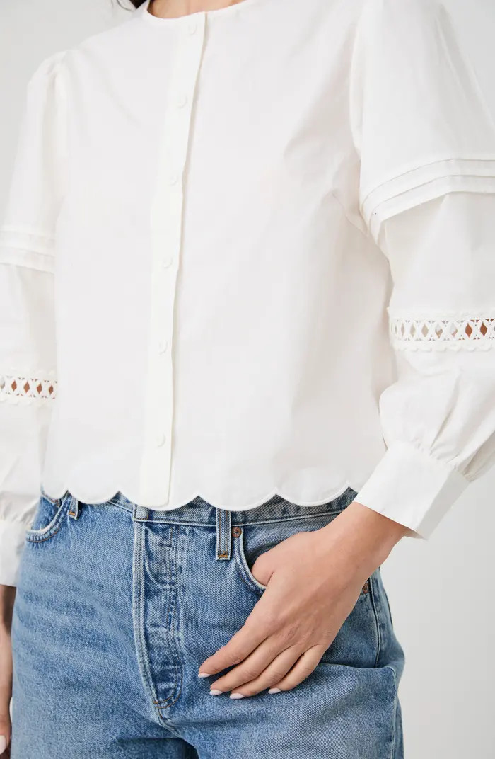 Alissa Broderie Anglaise Cotton Button-Up Shirt | Nordstrom Rack