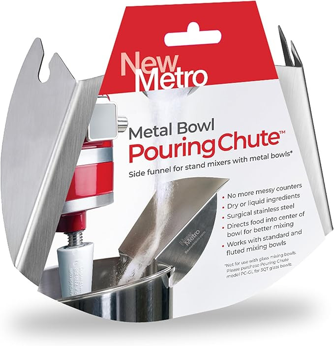 New Metro Design PC-10 Pouring Chute Compatible with KitchenAid Stand Mixer with Stainless Steel ... | Amazon (US)