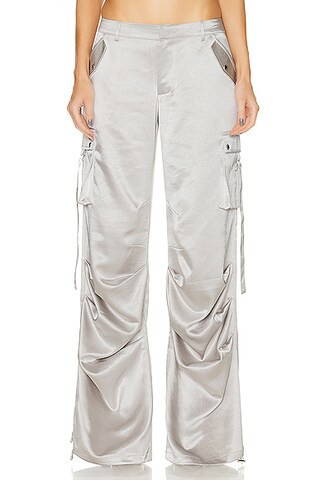 SER.O.YA Lai Cargo Pant in Metallic Silver | FWRD 
