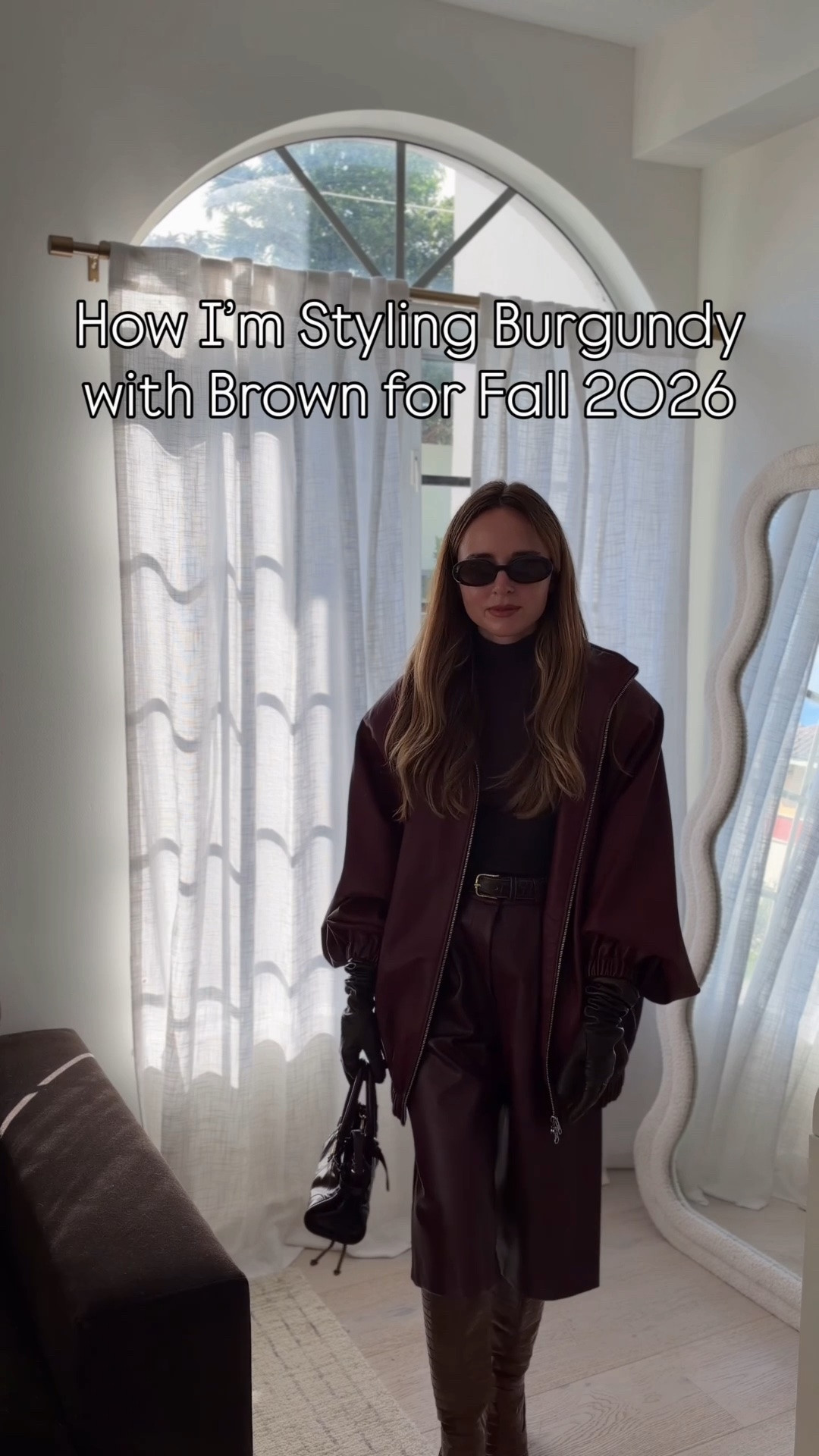 Burgundy and brown is one of my favorite color pairings for fall 2026. Here’s how to get the look!