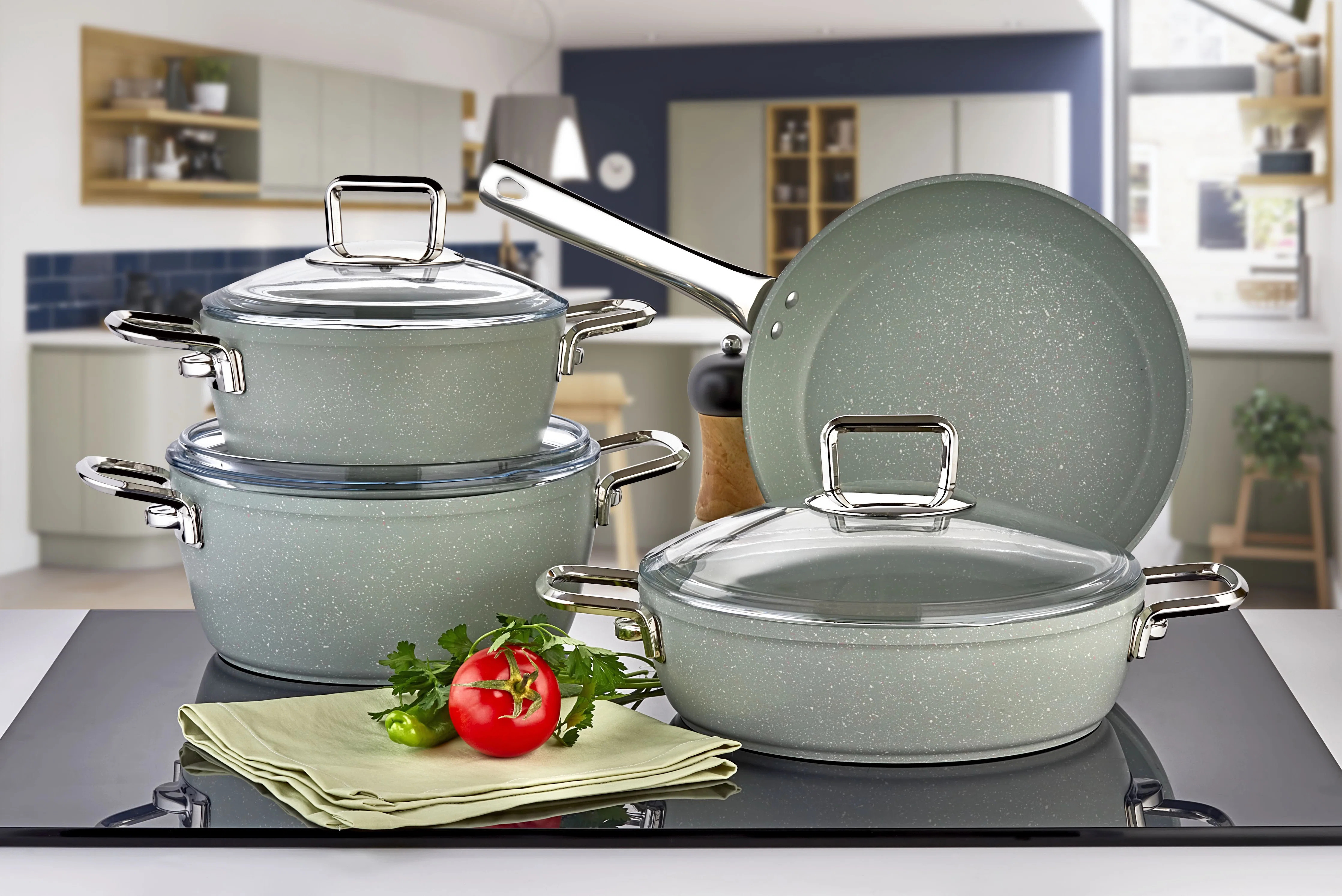 Ellert Collection 7-piece Non-stick Granite Cookware Set | Wayfair UK