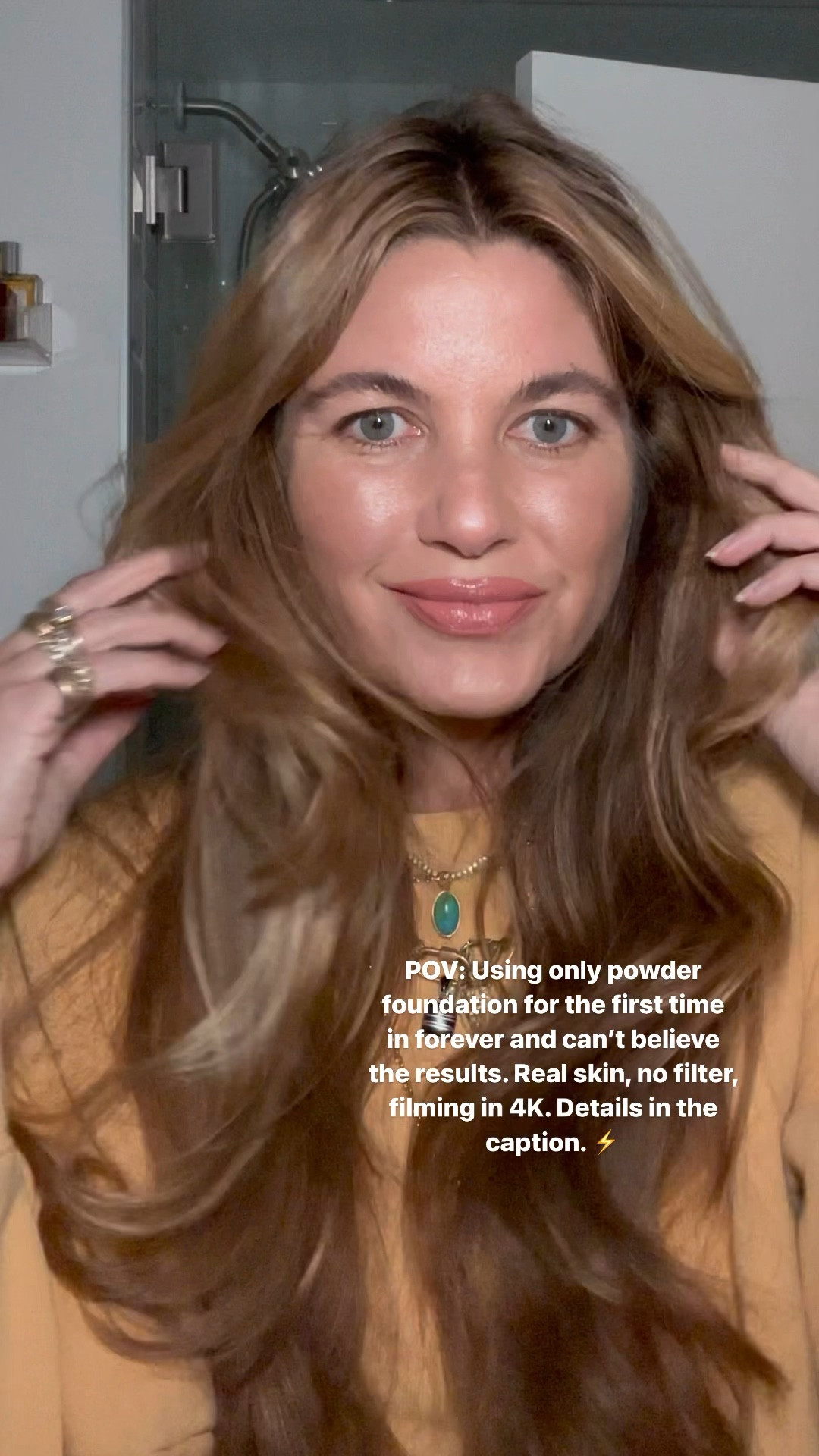 Real Skin in 4K…loving this insanely good powder foundation and lip liner…it’s all I’m wearing here along with moisturizer and clear lip balm (also linked) ⚡️🤍
Foundation Shade: golden medium
Lip: dream bigger 
Sweatshirt size small (on sale) 

#LTKbeauty #LTKfindsunder50 #LTKVideo