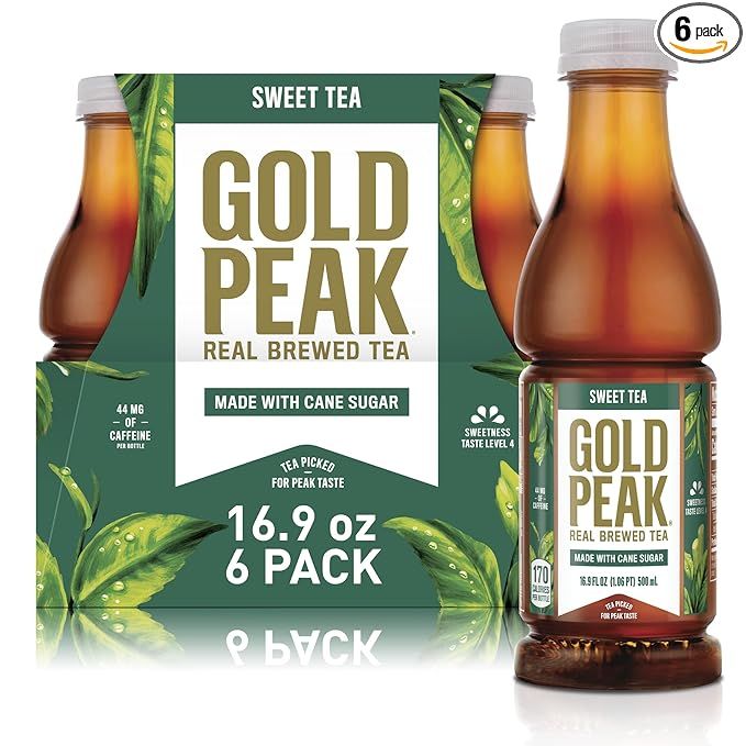 Gold Peak Sweetened Black Iced Tea Drink, 16.9 fl oz, (Pack of 6) | Amazon (US)