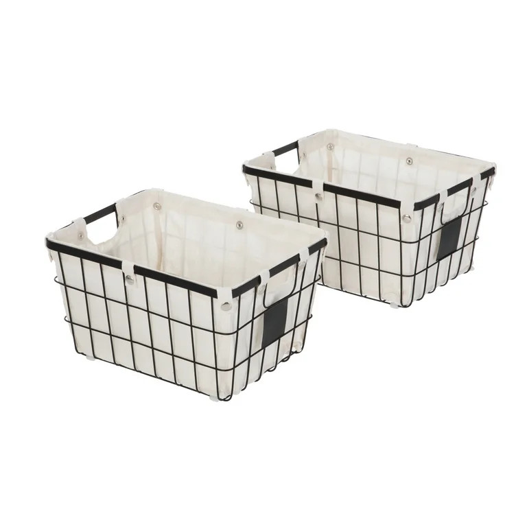 Better Homes & Gardens Small Wire Basket with Chalkboard, 2 Pack | Walmart (US)