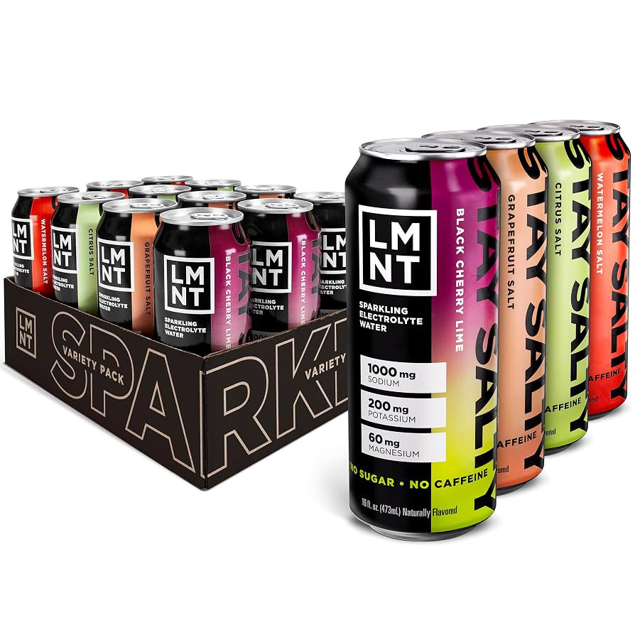 LMNT Sparkling Electrolyte Drink - Variety Pack | 12-Count | Amazon (US)