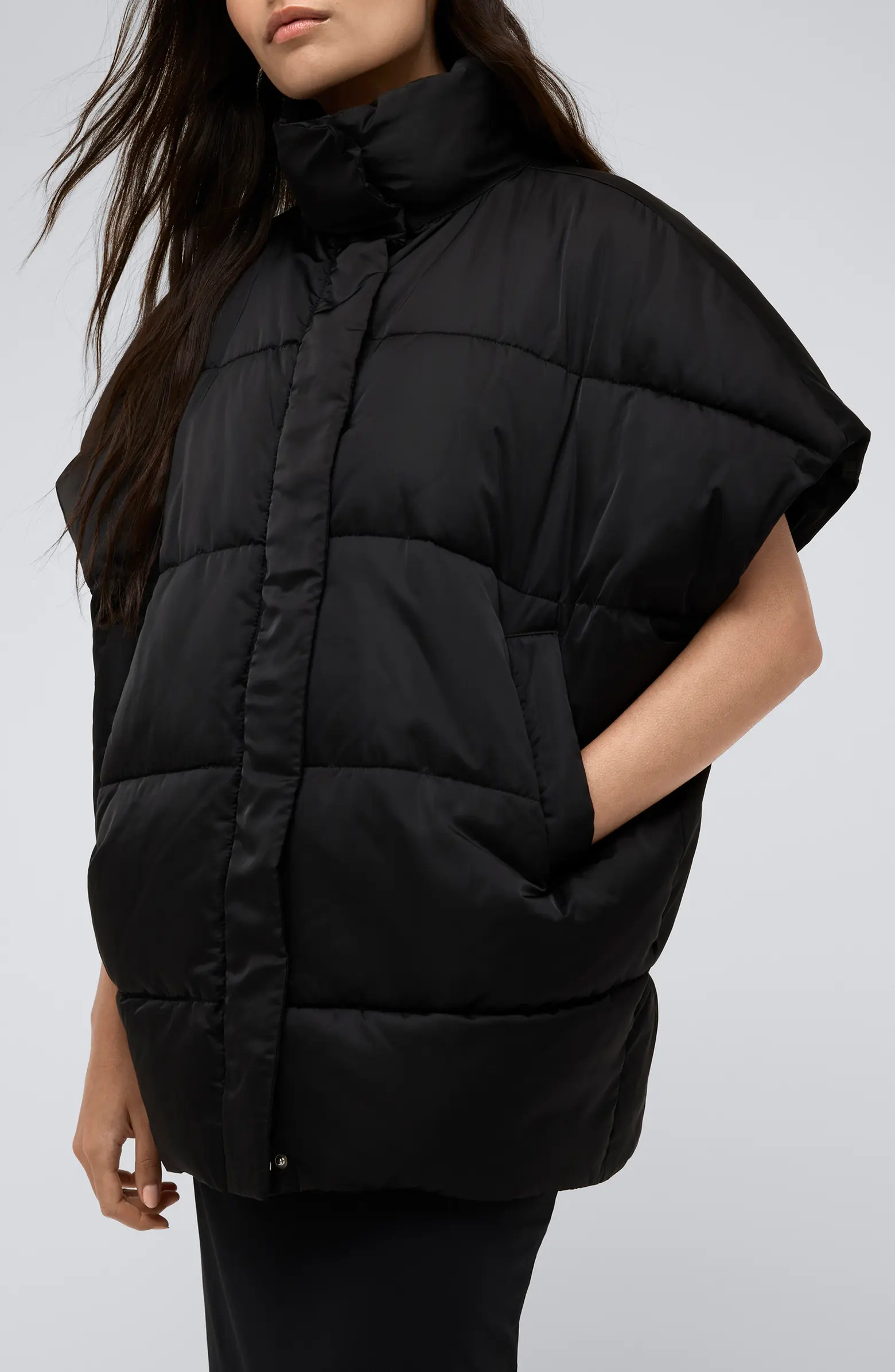 Oversize Tapered Quilted Vest | Nordstrom
