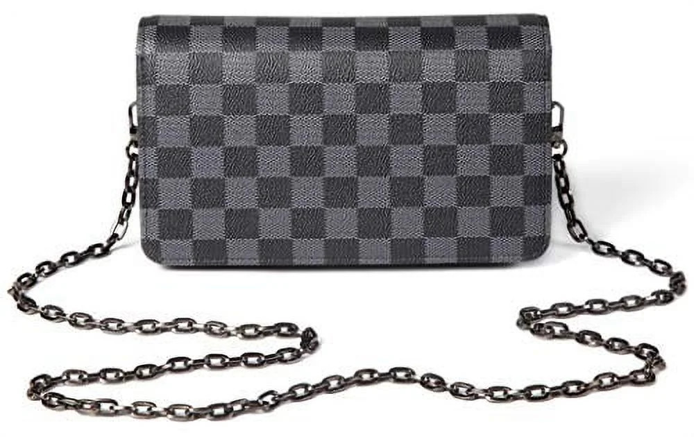 Daisy Rose Checkered Cross Body Bag - RFID Blocking with Credit Card Slots Clutch - PU Vegan Leat... | Walmart (US)